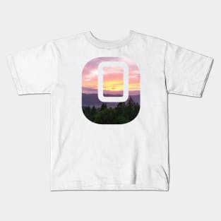 Initial O Sunset Photograph Kids T-Shirt